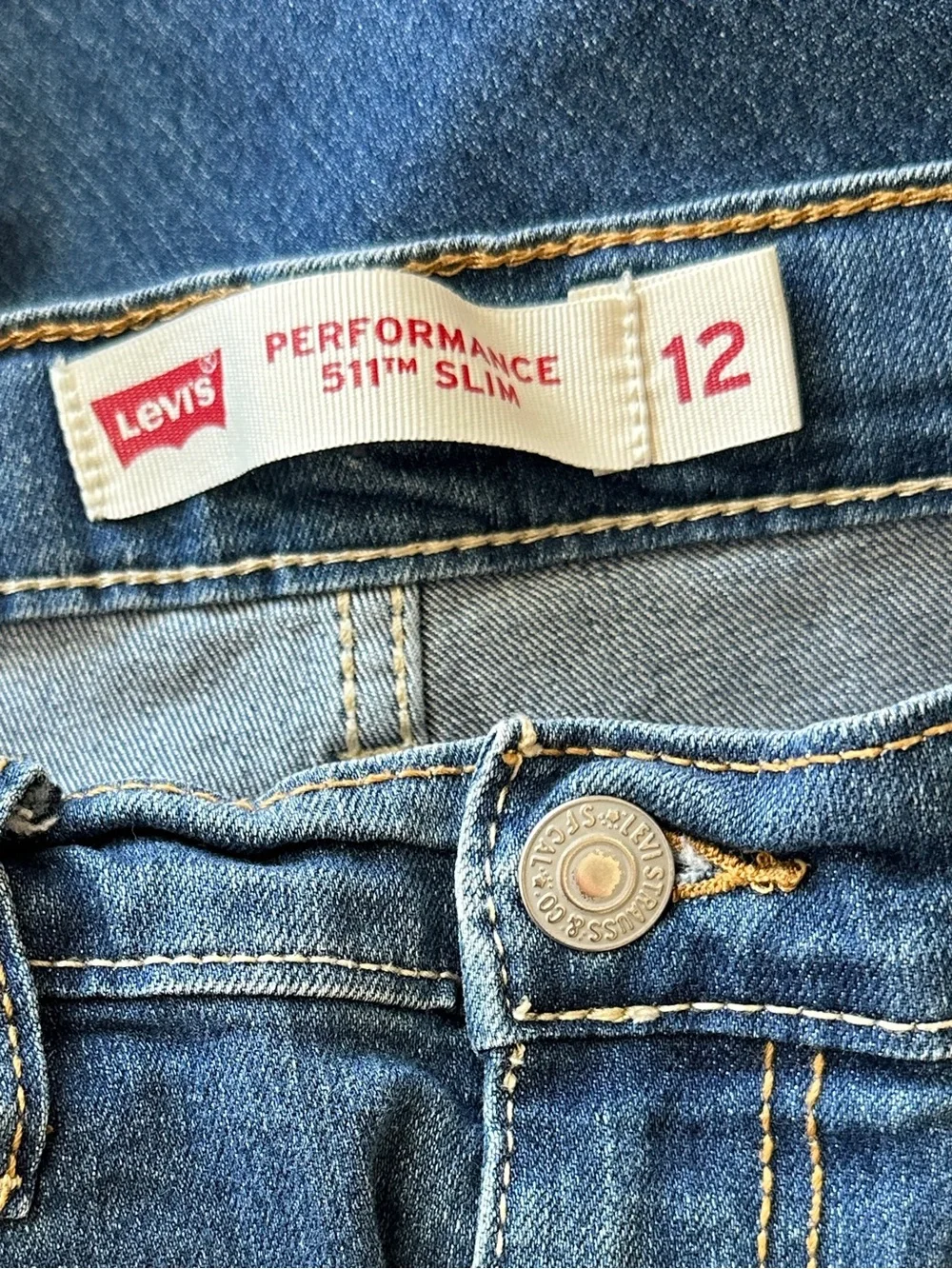 Levi’s Blue Performance 511 Slim Boys Jeans Size 12